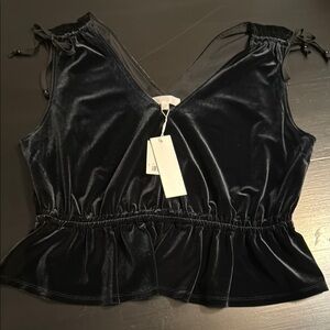 Adyson Parker Black Velvet Top